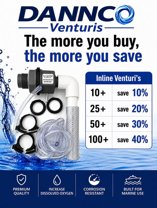 #5 Bulkhead Venturi conversion kit for all bait tanks