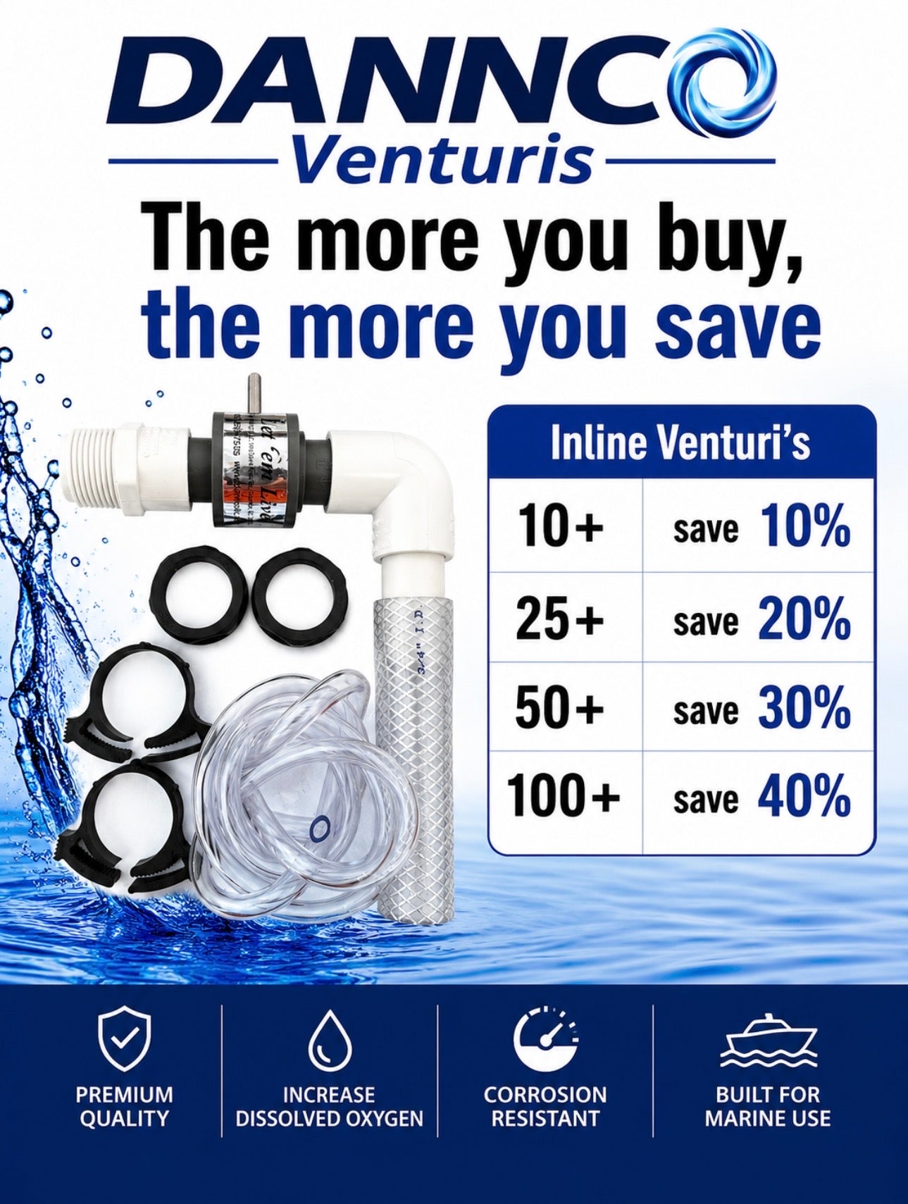 Conversion kit for all bait tanks #5 venturi