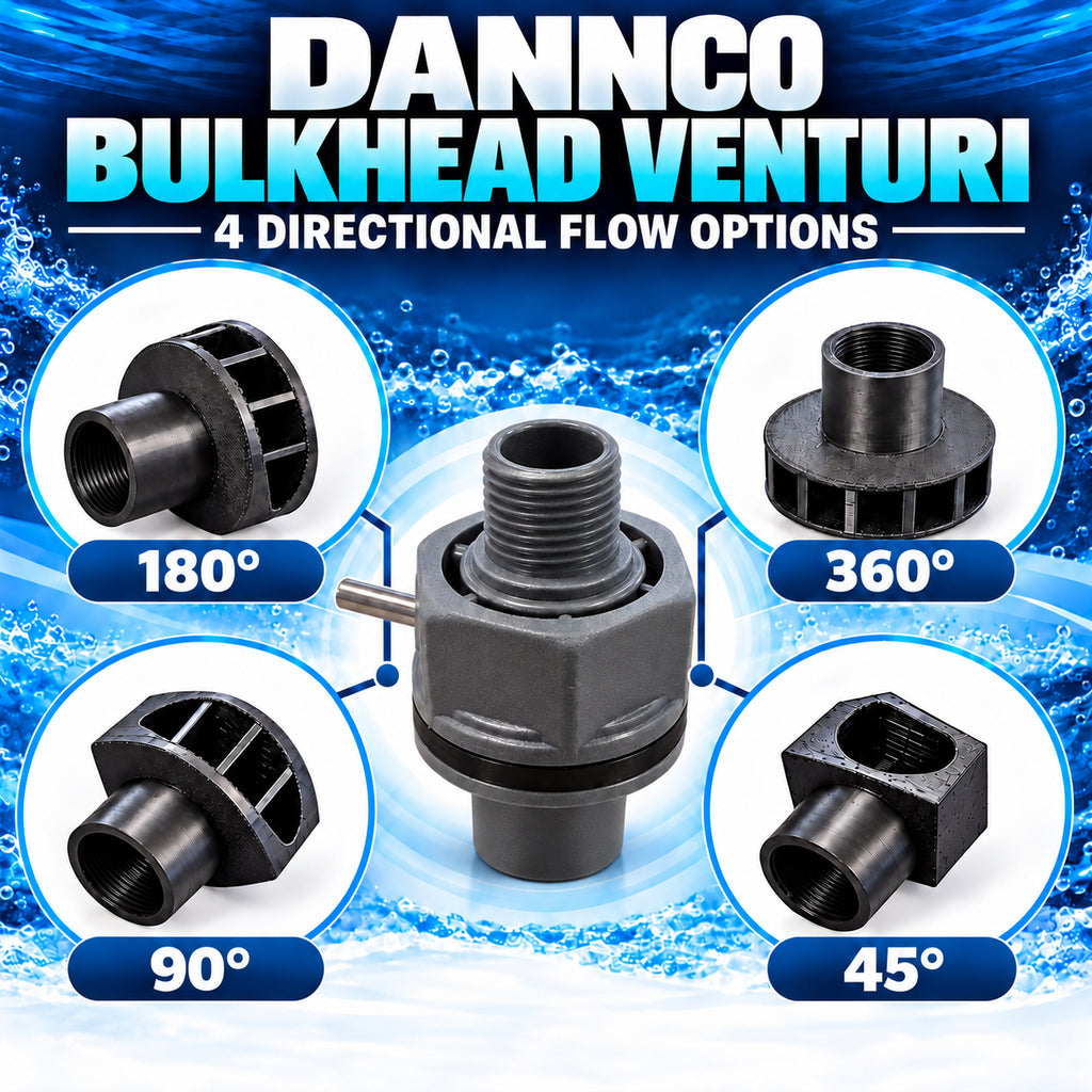 Directional Flow Kit, DANNCO BULKHEAD VENTURI 45-90-180 & 360