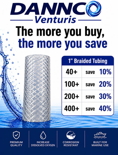 1" braided tubing (2" long)